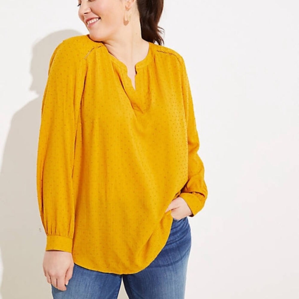Marigold Swiss dot blouse